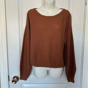 PrettyLittleThing Rust Crew Neck Sweater Rust Medium Knit